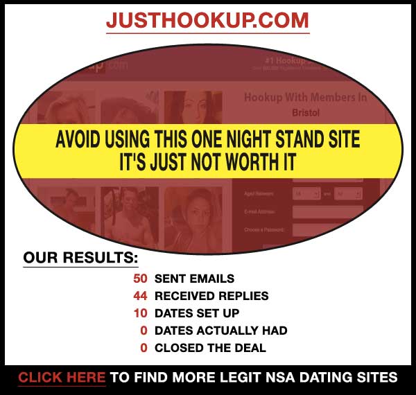 Homepage of JustHookup.com.com