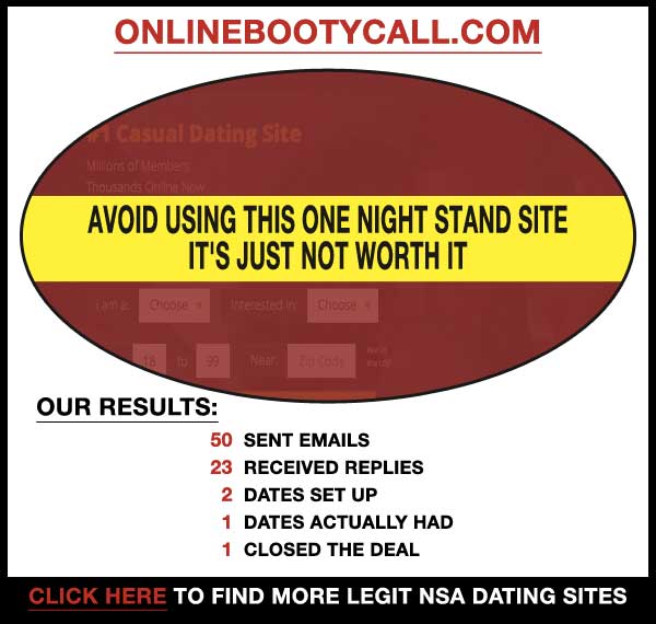 Homepage of OnlineBootyCall.com